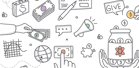 Icons of money and giving