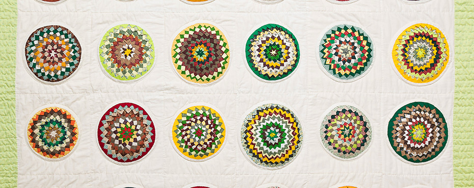 photos of a quilt with multiple patterns