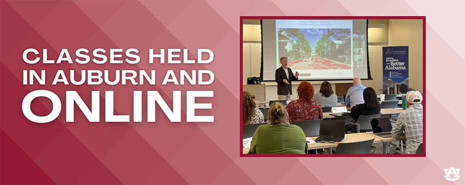 Classes held in Auburn and online