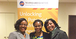 Elizabeth Essamuah Quansah with president of Africa-America Institute