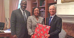 Dr. Royrickers Cook and Elizabeth Essamuah-Quansah with Ambassador Rachad Bouhlal, Embassy of the Kingdom of Morocco in Washington D.C.