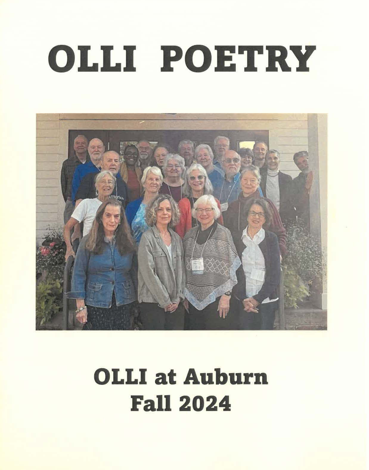 Poetry Class Chapbook 2024 cover