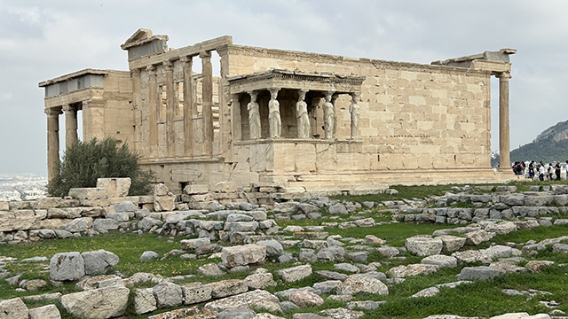 The Erechtheion at the Acropolis in Athens, Greece