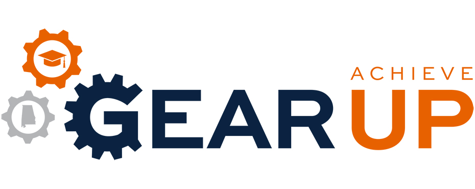 Gear Up Achieve with a gear being the letter G