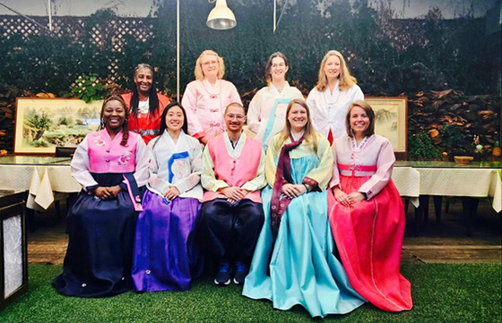 people wearing traditional costumes