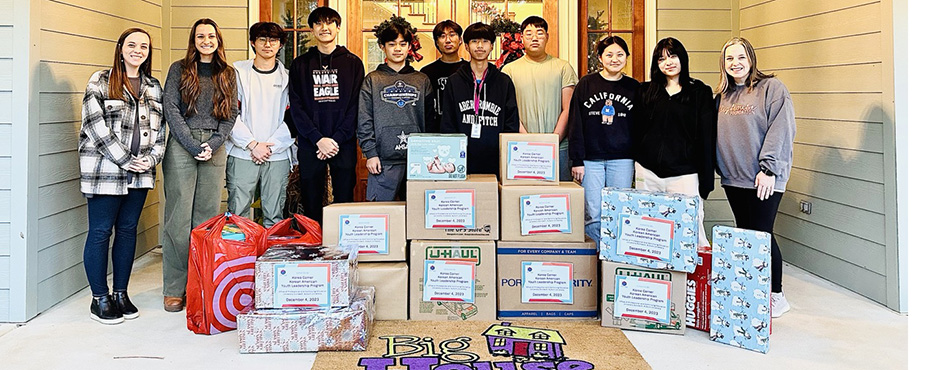 Donating Christmas gift to the Big House Foundation